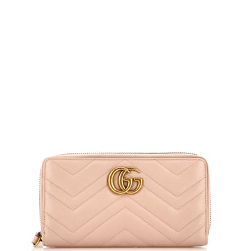 GG Marmont Zip Around Wallet Matelasse Leather