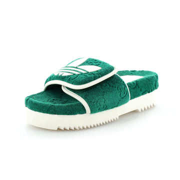 x Adidas Women's Platform Slide Sandals Terry Cloth