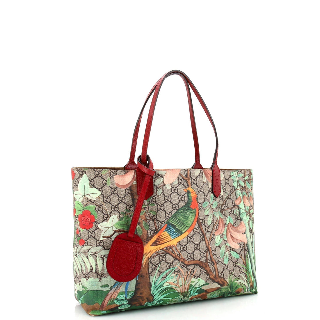 Shopping Tote Tian Print GG Coated Canvas Large