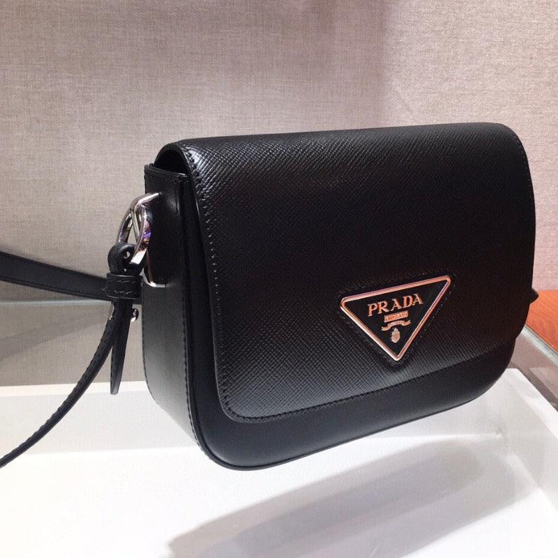 Makersluxe - Saffiano Identity Shoulder Bag Black