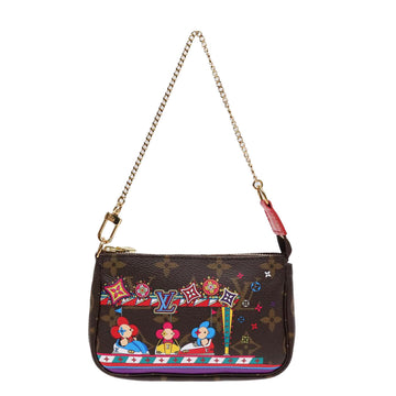 Louis Vuitton Mini Pochette Accessoires  Canvas Clutch Bag ()