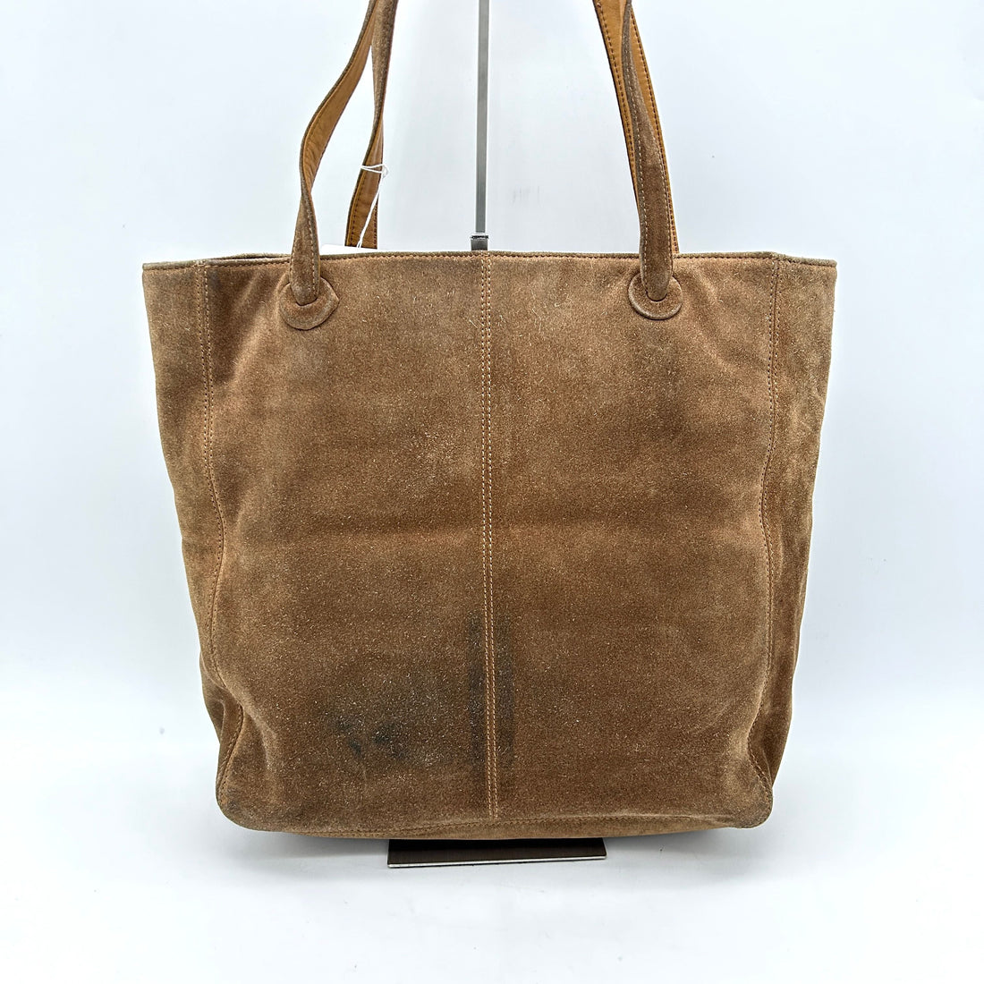 Pre-owned Chanel Brown Suede CC Logo Shopper Tote Bag ch8865bg