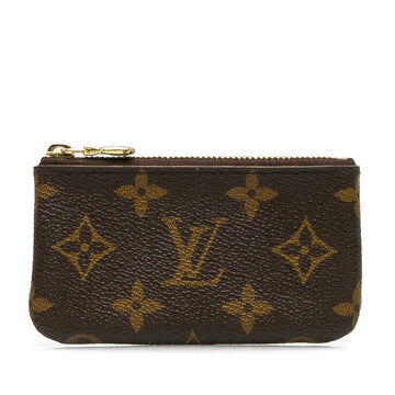 Louis Vuitton Monogram Pocket Crane Coin Case Keycase M62650 Brown PVC Leather Lady Louis Vuitton