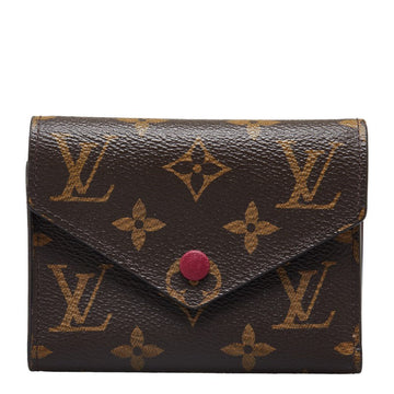 Louis Vuitton Monogram Portefolio Victoria Three Fold Wallet M41938 Brown Fushas PVC  Louis Vuitton