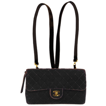 Chanel * 1994-1996 Brown Velvet Classic Flap Backpack