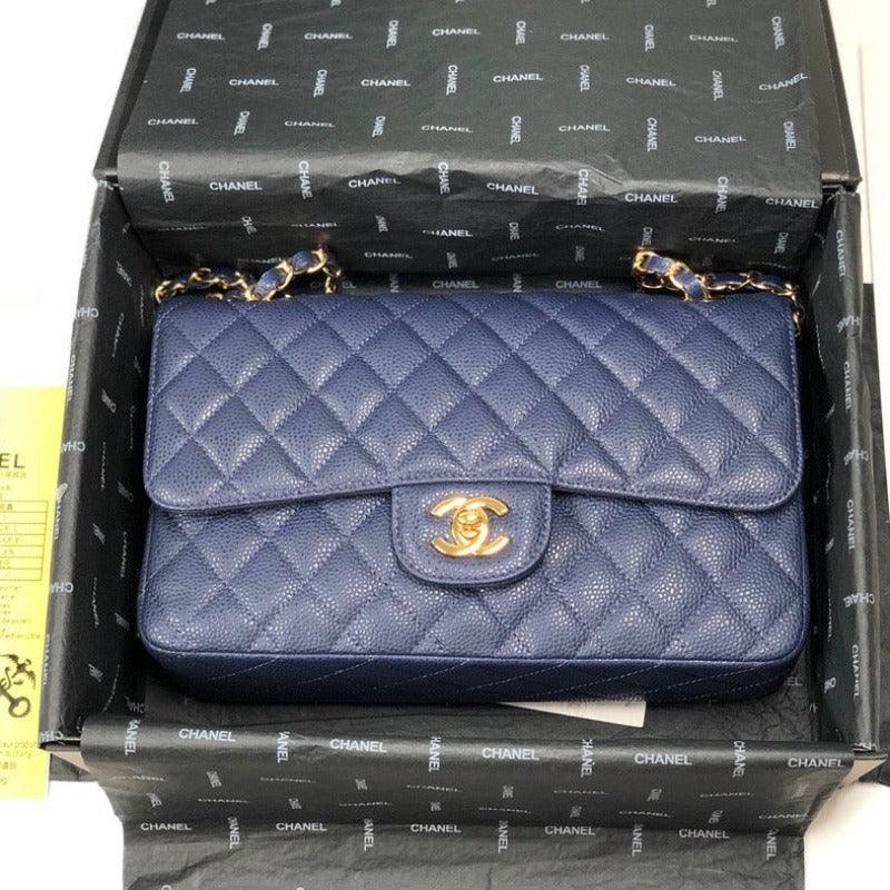Makersluxe - Caviar Jumbo Shoulder Bag Blue
