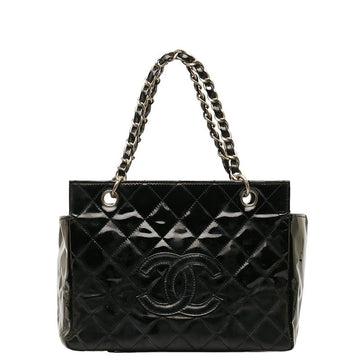 CHANEL CHANEL MATRACE SHOLDER BAG EMALY BLACK SILVER LADY'S VIEW PARIS
