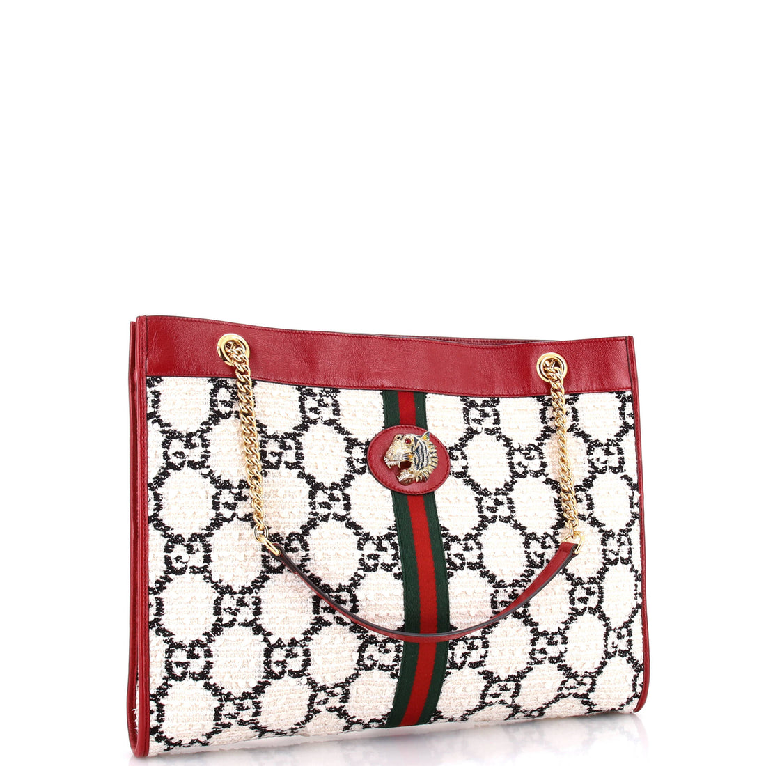 Rajah Chain Tote GG Tweed Large