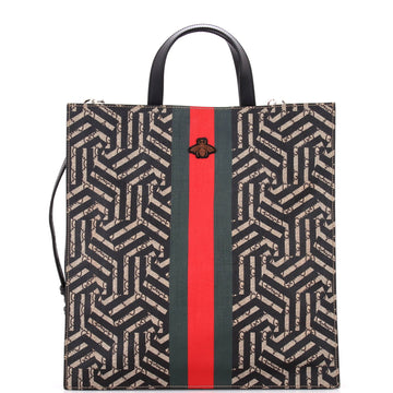 Convertible Soft Open Tote Caleido GG Coated Canvas