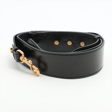 Dior Shoulder Strap GP  Leather Black × Gold
