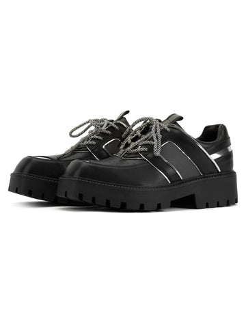Makersluxe High Street Hip Hop Metal Design Leather Shoes
