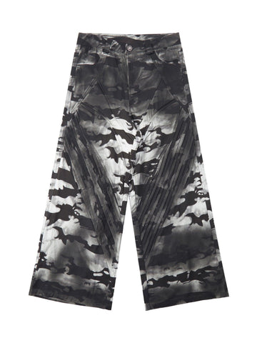 Makersluxe Tie-Dye Baggy Snow Camouflage Pants - 2109
