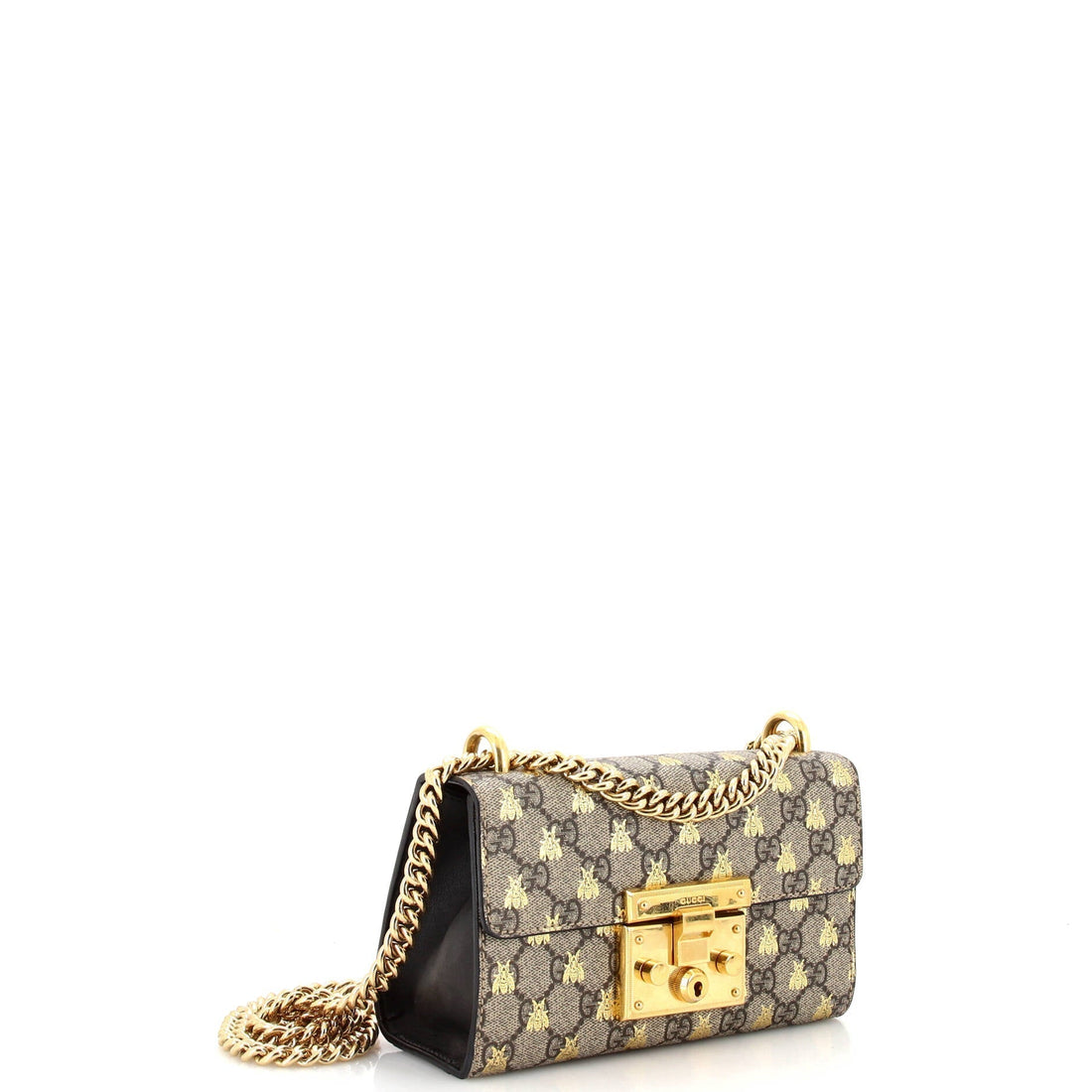 Padlock Chain Tote Printed GG Coated Canvas Small