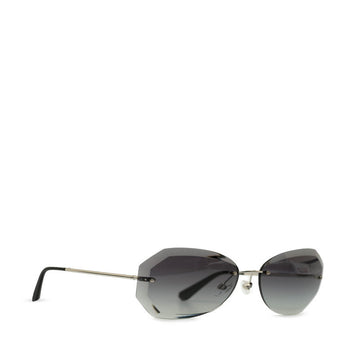 Chanel Cocomark Sun Glasses 4220 Gray Black Plastic Lady Chanel