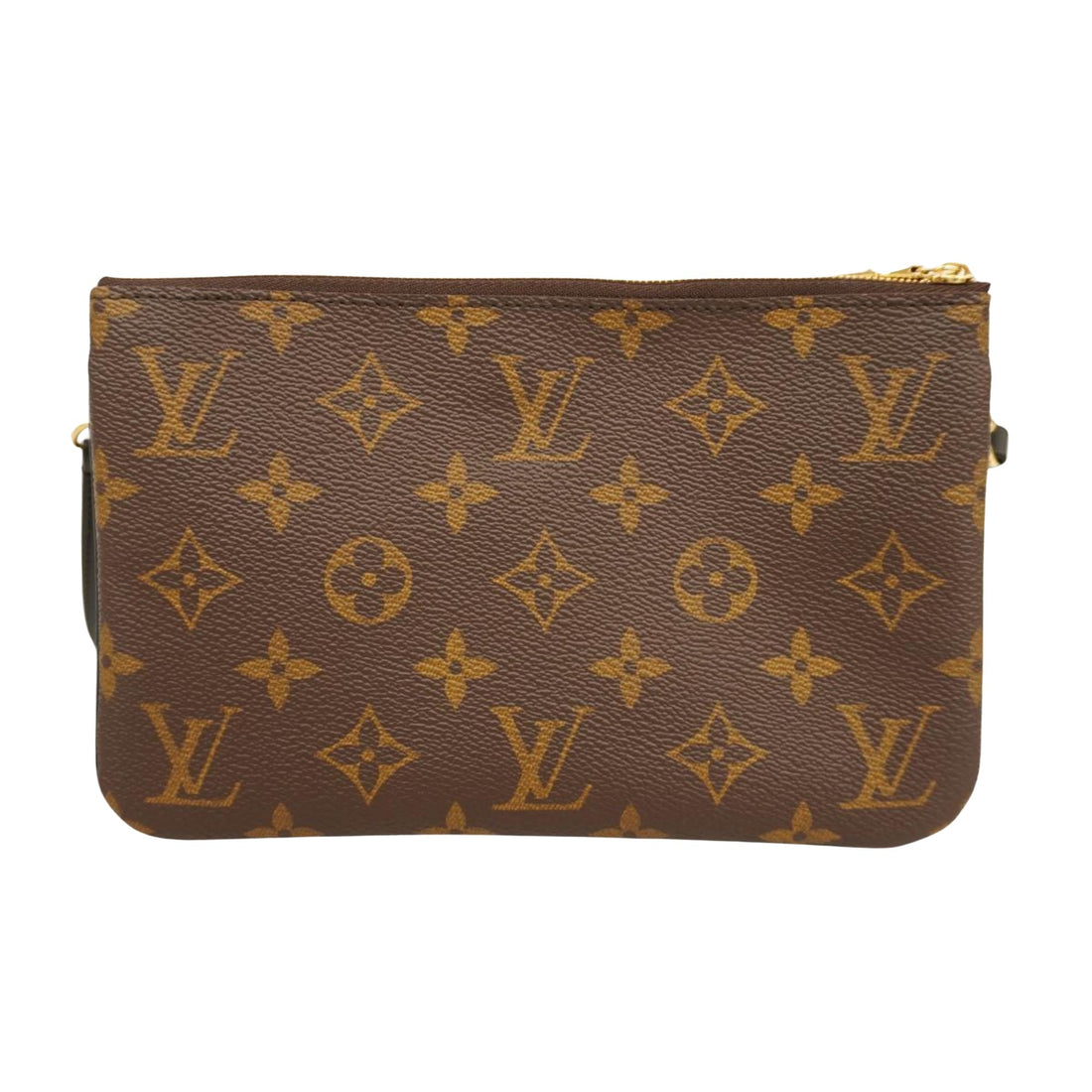 Louis Vuitton Pochette Double Zip  Canvas Clutch Bag ()