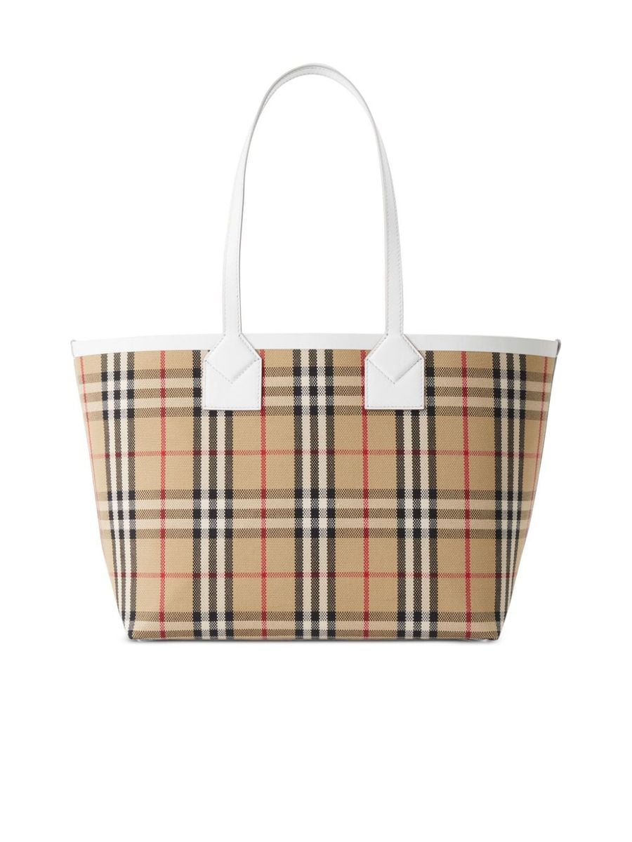Vintage Check Pattern Tote Bag