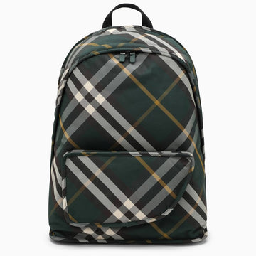 Burberry Shield Check Pattern Nylon Backpack Men