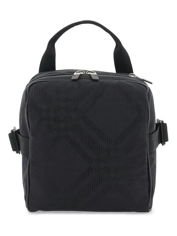 Check Jacquard Crossbody Bag
