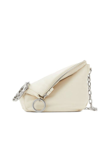 Lambskin Ring Embellished Shoulder Bag with Equestrian Knight Motif