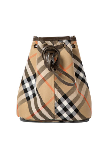 "CHECK MINI" BUCKET BAG