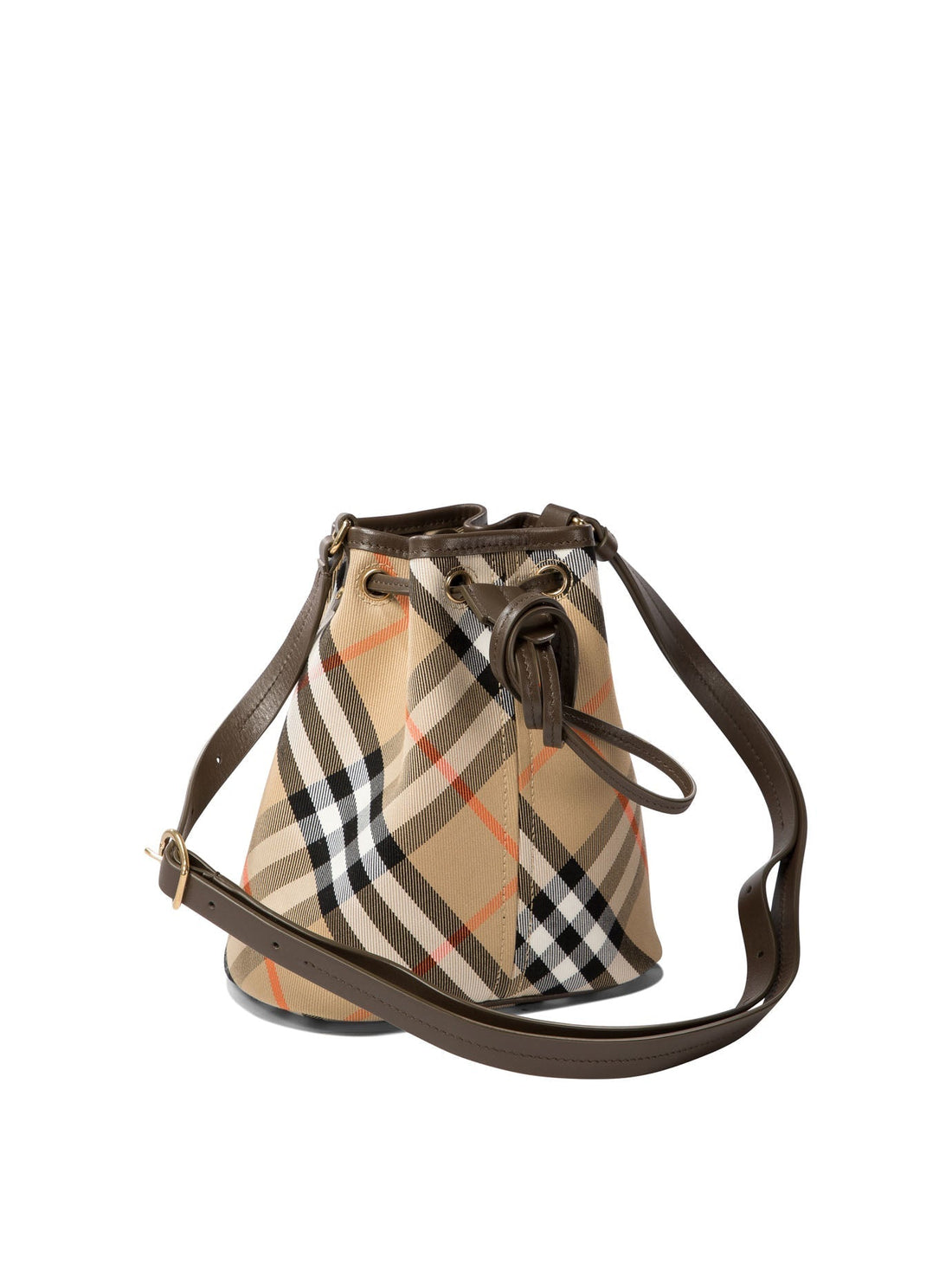 "CHECK MINI" BUCKET BAG