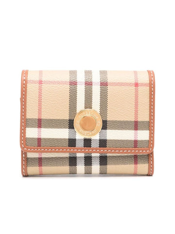 Vintage Check Trifold Wallet