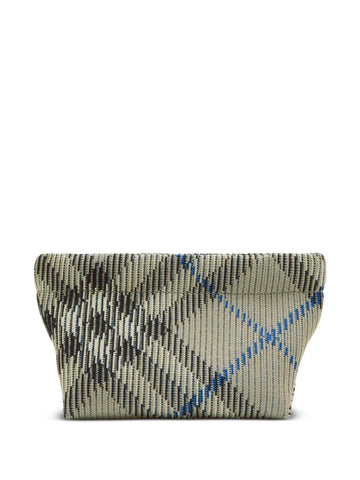 Check Knitted Clutch