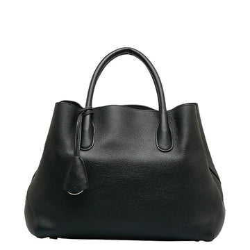 Dior Open Bar Tote Bag Black Leather Ladies