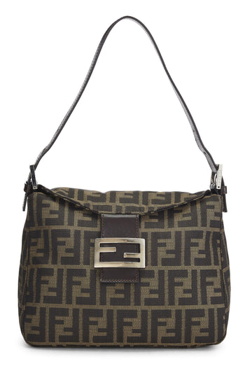 Fendi,  Brown Zucca Canvas Shoulder Bag, Brown