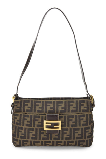 Fendi,  Brown Zucca Canvas Shoulder Bag, Brown