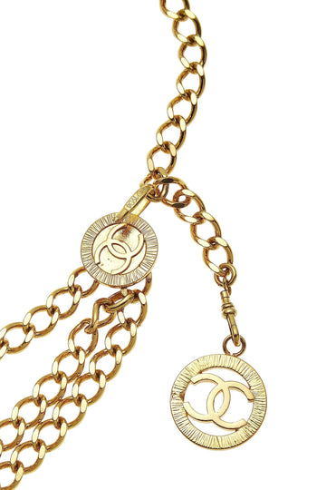 Chanel,  Gold Sunburst 'CC' Chain Belt 3, Gold