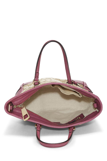 Gucci,  Purple Original GG Canvas Bree Top Handle Tote Small, Purple