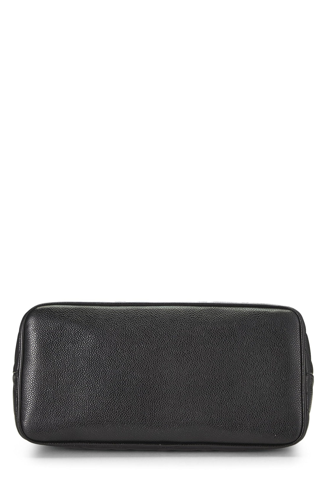 Chanel,  Black Quilted Caviar Medallion Tote, Black
