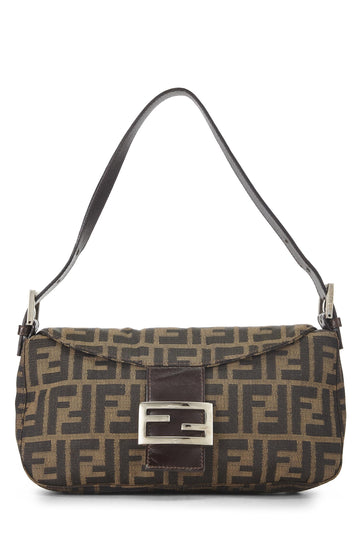 Fendi,  Brown Zucca Canvas Shoulder Bag, Brown