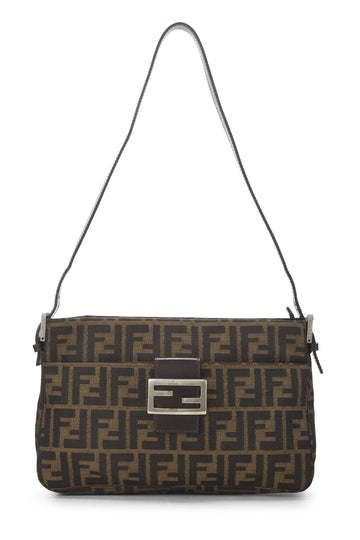 Fendi,  Brown Zucca Canvas Shoulder Bag, Brown