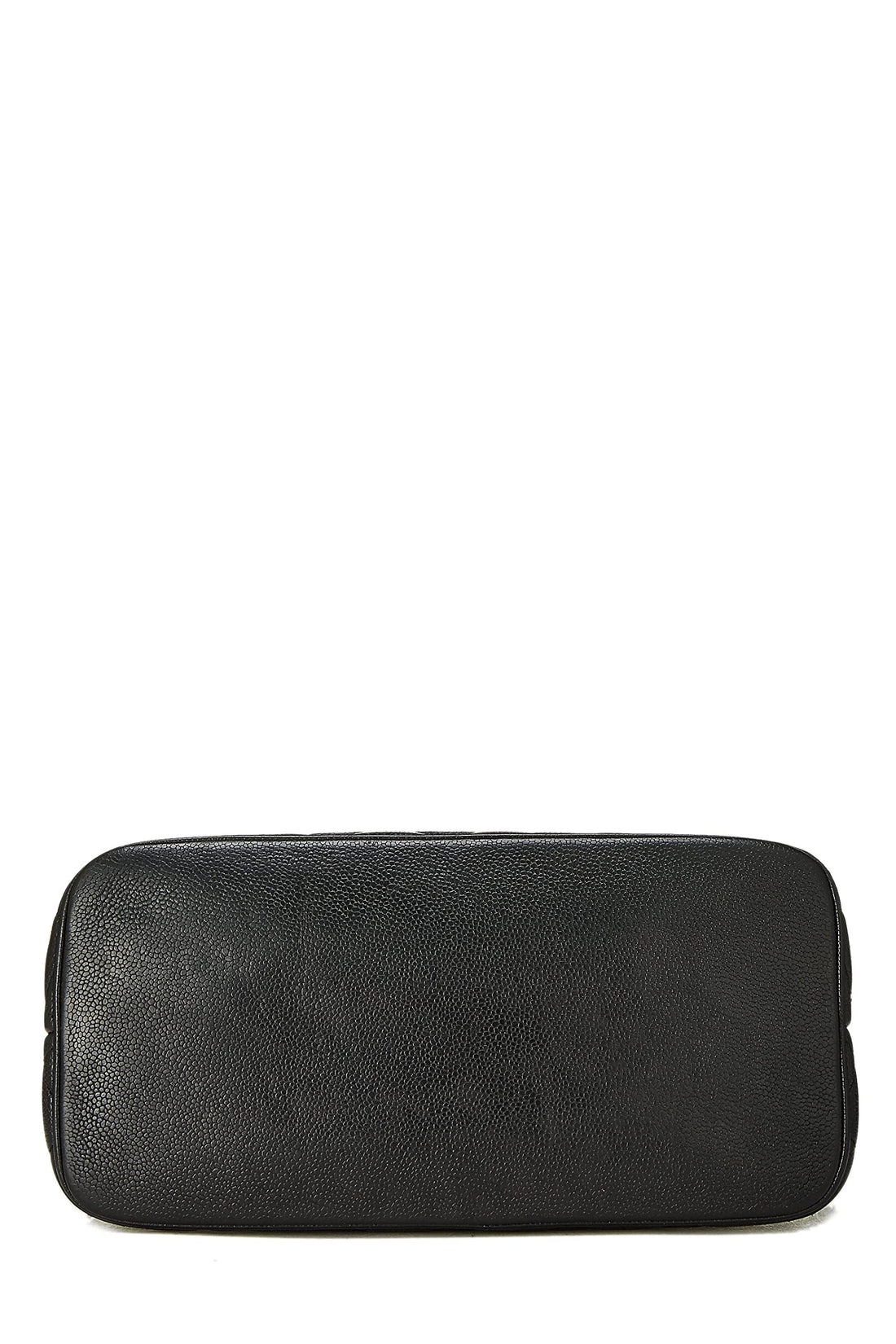 Chanel,  Black Quilted Caviar Medallion Tote, Black