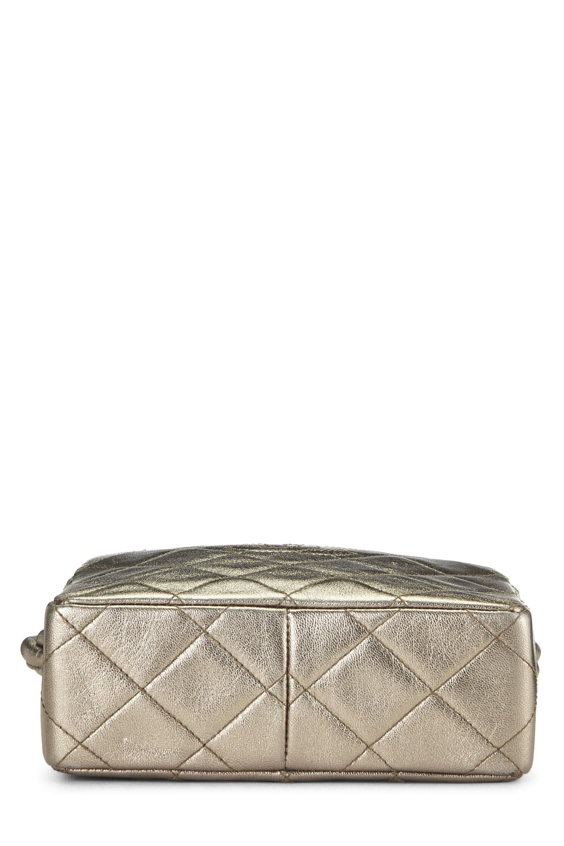 Chanel,  Metallic Gold Quilted Lambskin Shoulder Bag Mini, Gold