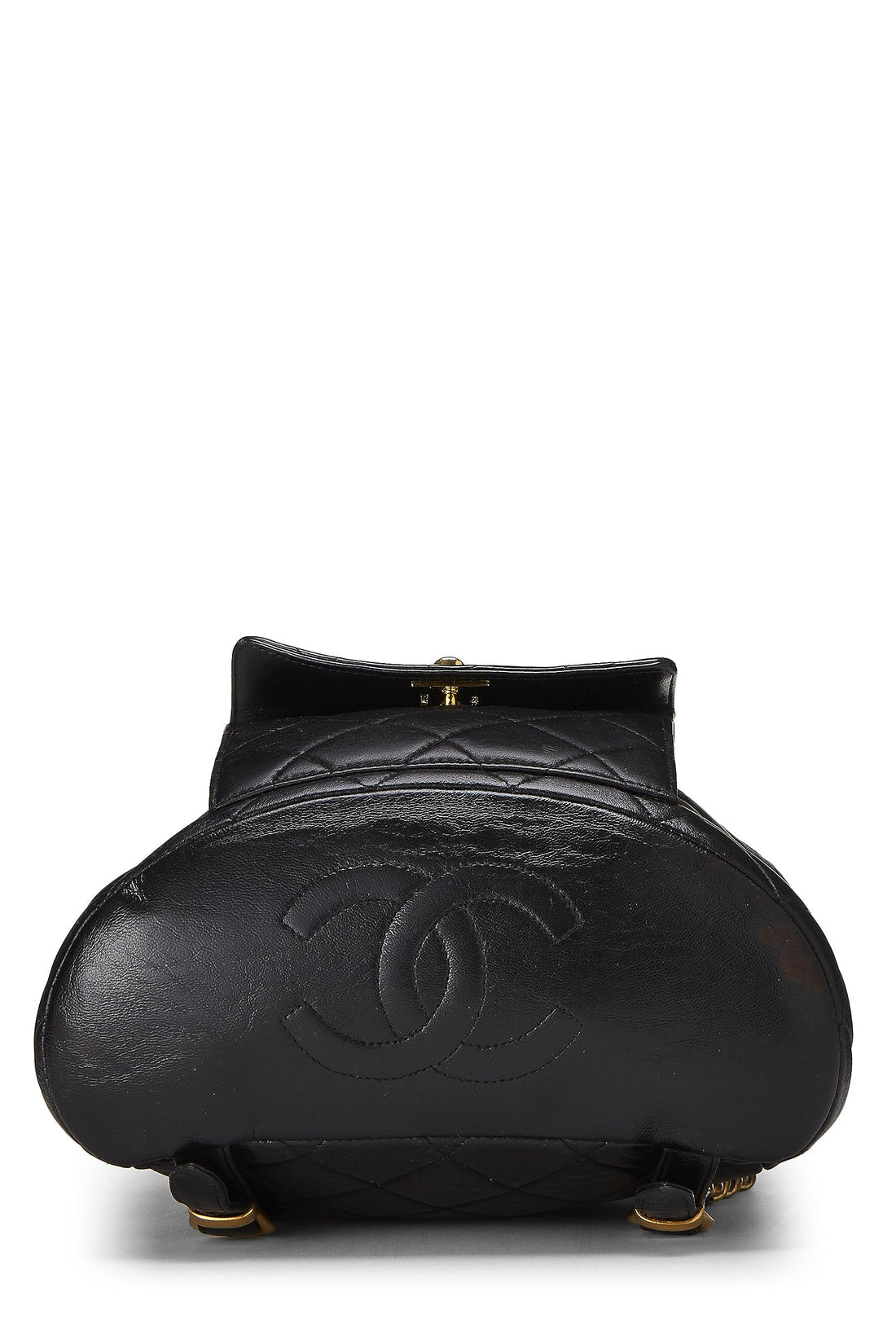 Chanel,  Black Quilted Lambskin 'CC' Classic Backpack Medium, Black