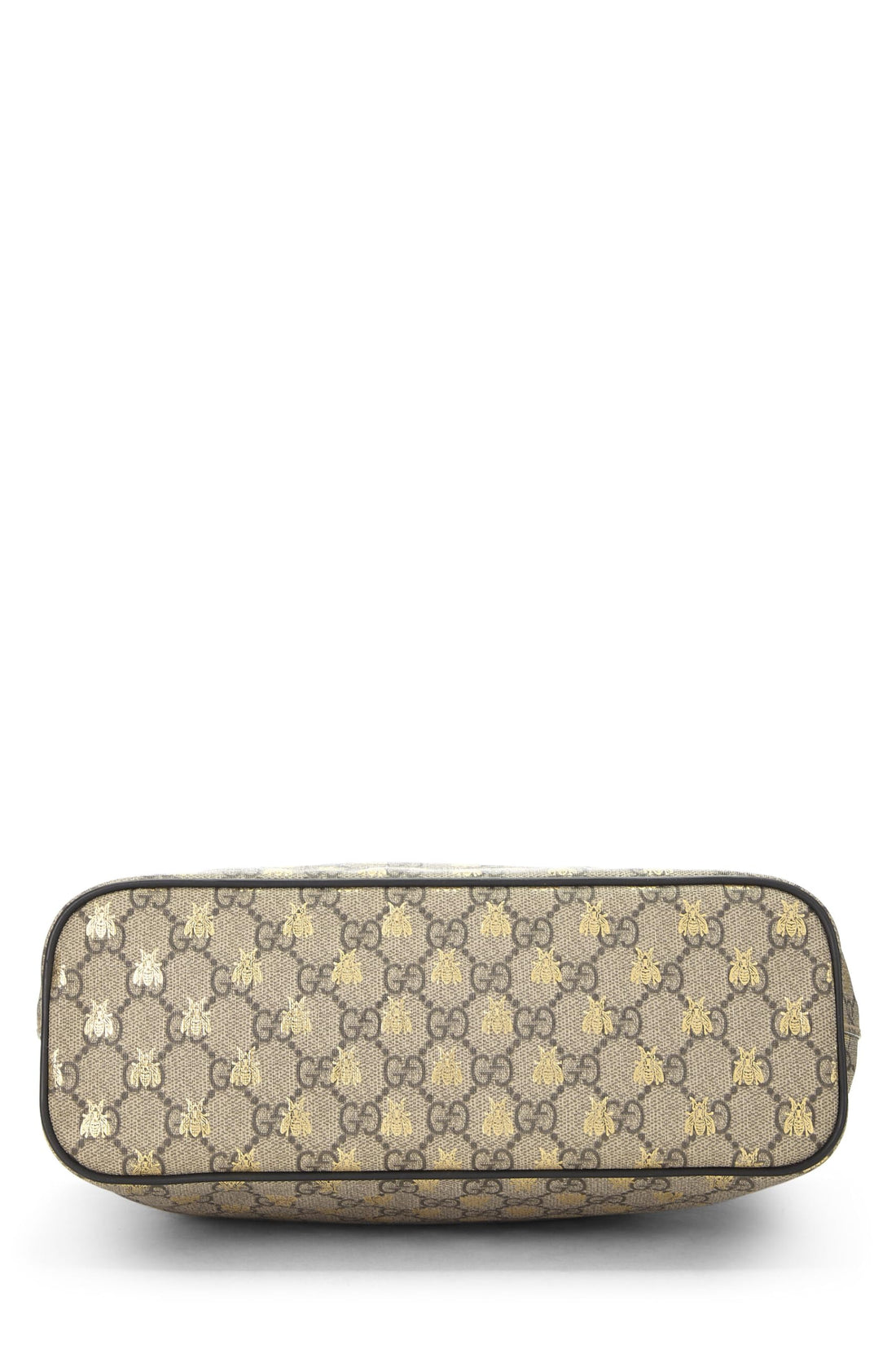 Gucci,  Black GG Supreme Canvas Bee Tote Small, Black