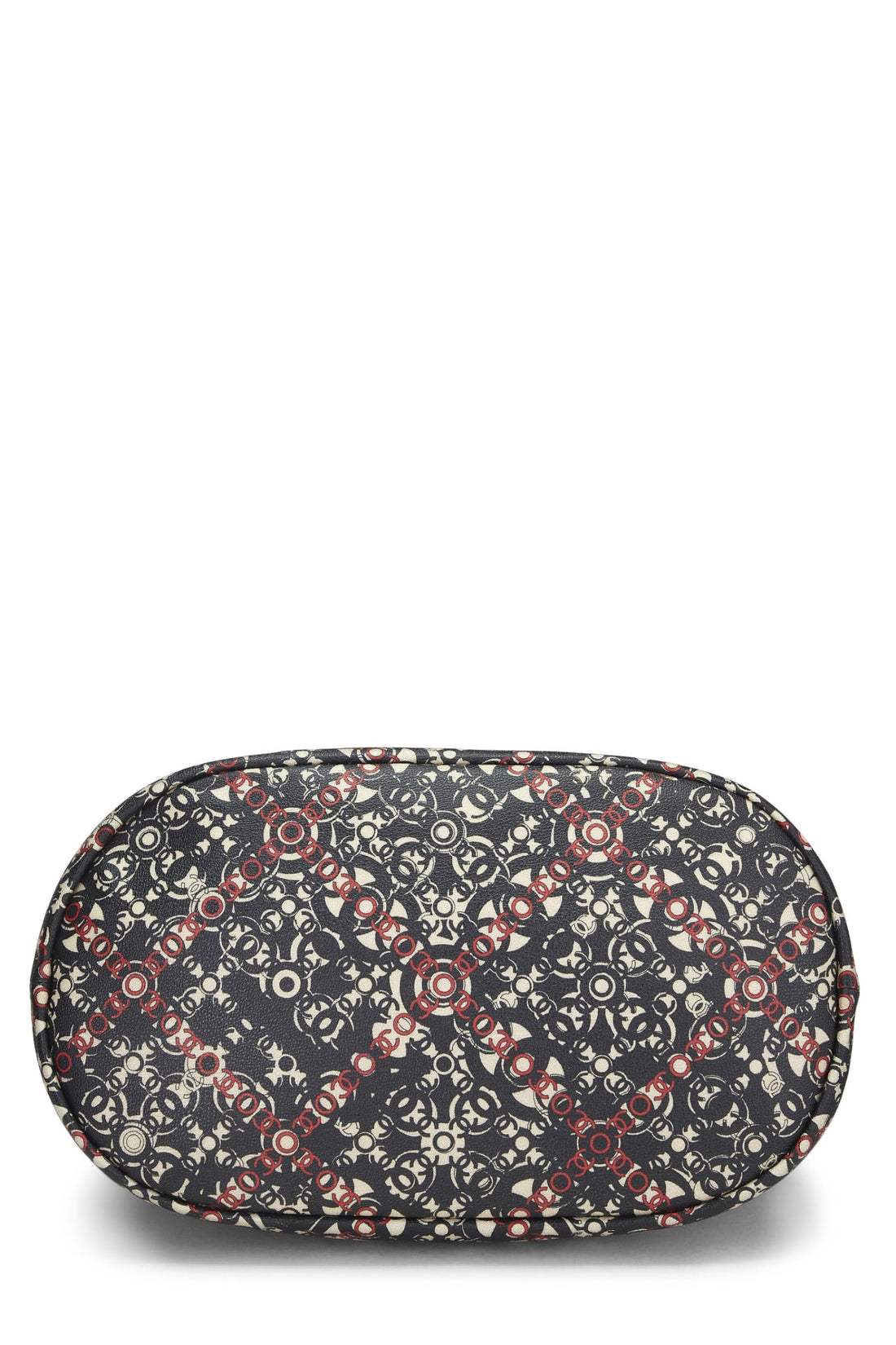 Chanel,  Black Coated Canvas Optic Coco Bowler Medium, Black