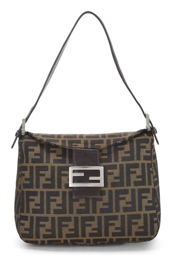 Fendi,  Brown Zucca Canvas Shoulder Bag, Brown