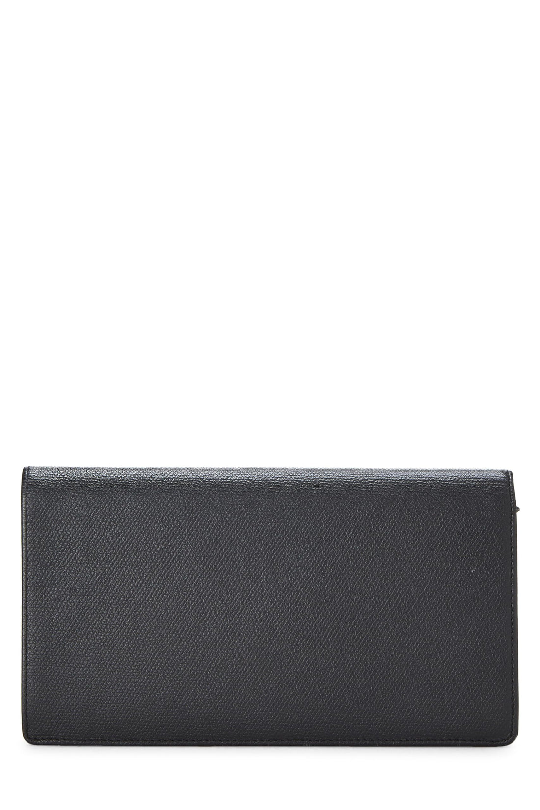 Chanel,  Black Calfskin Long Wallet, Black
