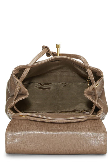 Chanel,  Beige Caviar 3 CC Backpack Small, Beige