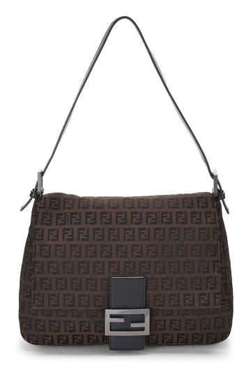 Fendi,  Brown Zucchino Coated Canvas Mama, Brown