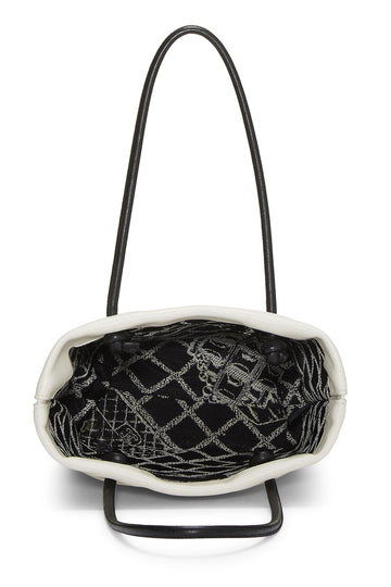 Chanel,  White Leather Essential Rue Cambon Shopping Tote Small, White