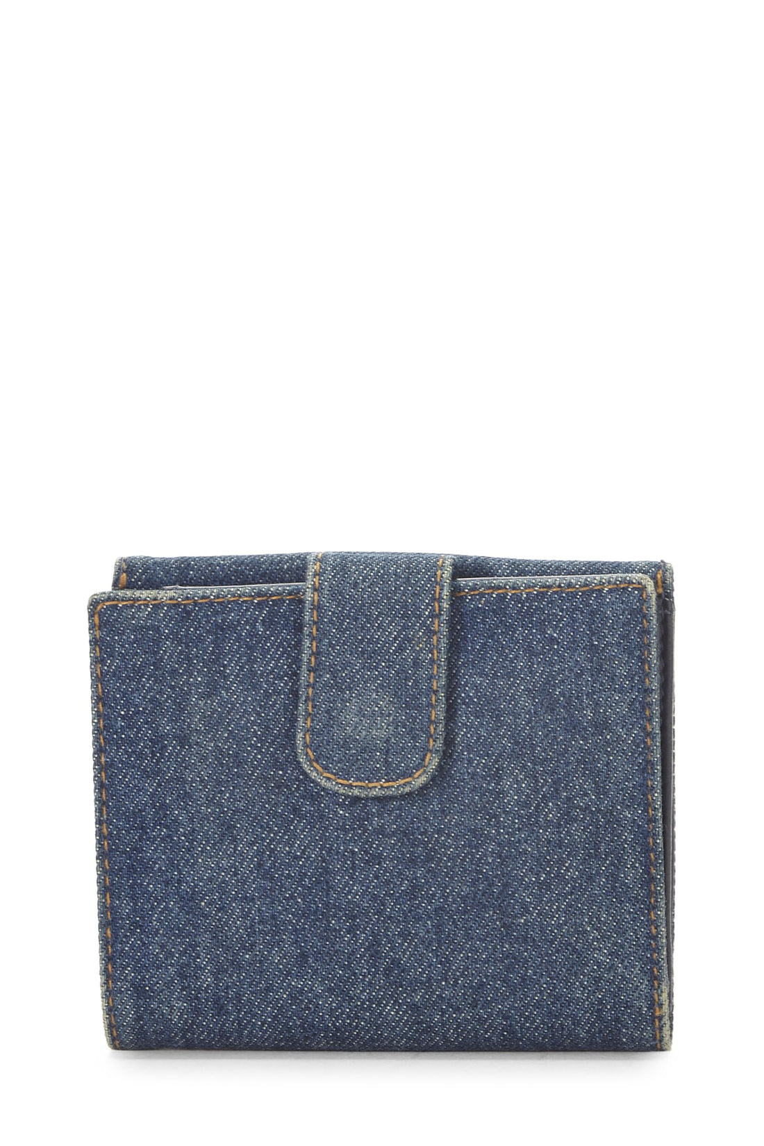Chanel,  Blue Denim 'CC' Wallet, Blue
