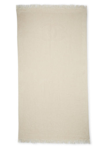 Chanel,  White Terry Cloth 'CC' Beach Set, White