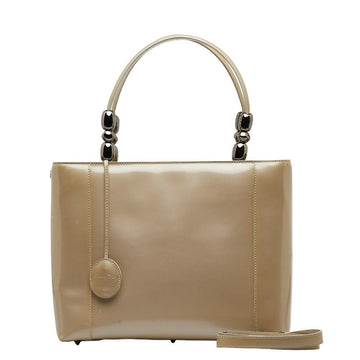 Dior Dior Handbags Patent Leather Beige White Ladies Paris
