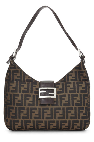 Fendi,  Brown Zucca Canvas Shoulder Bag, Brown
