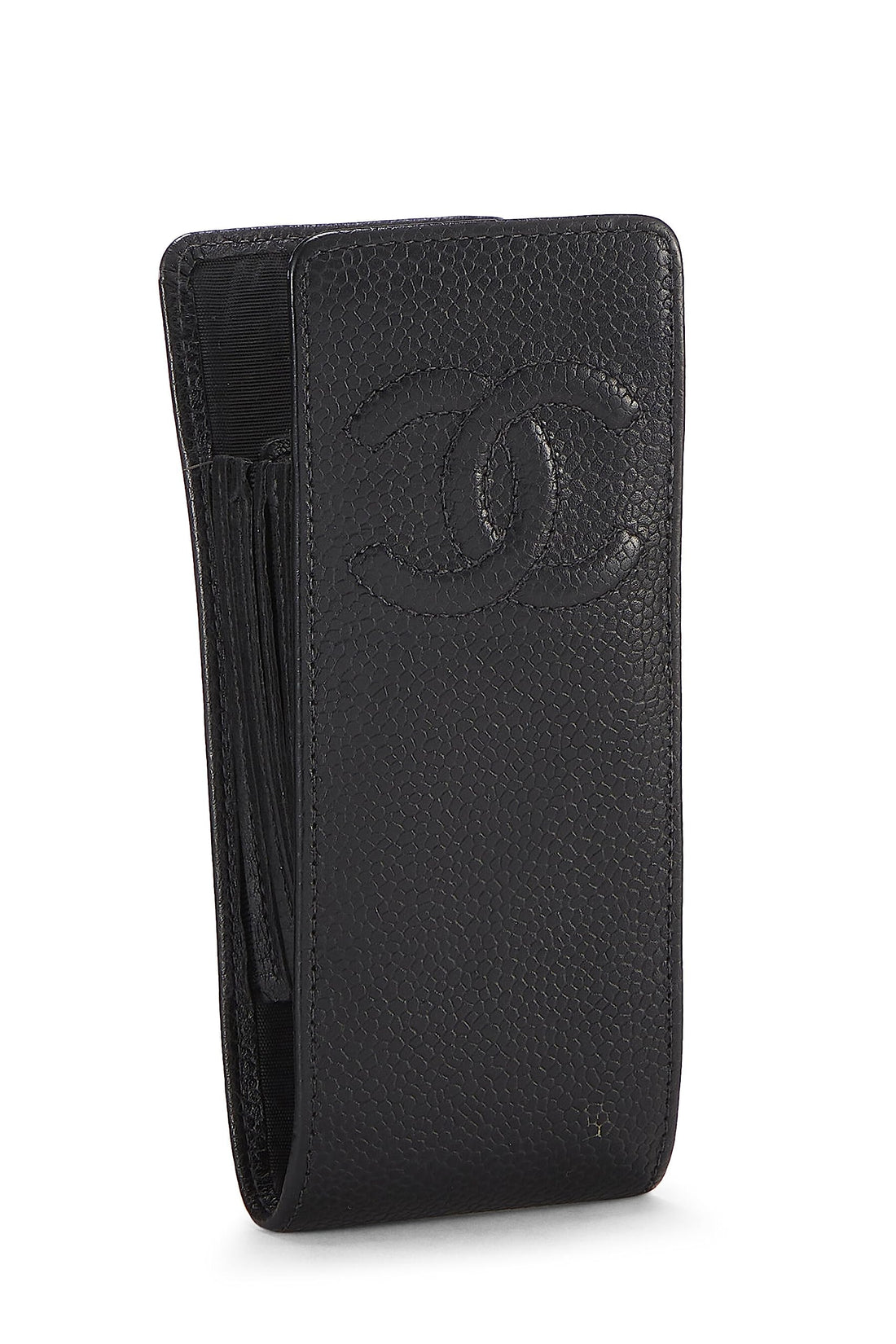 Chanel,  Black Caviar Case, Black